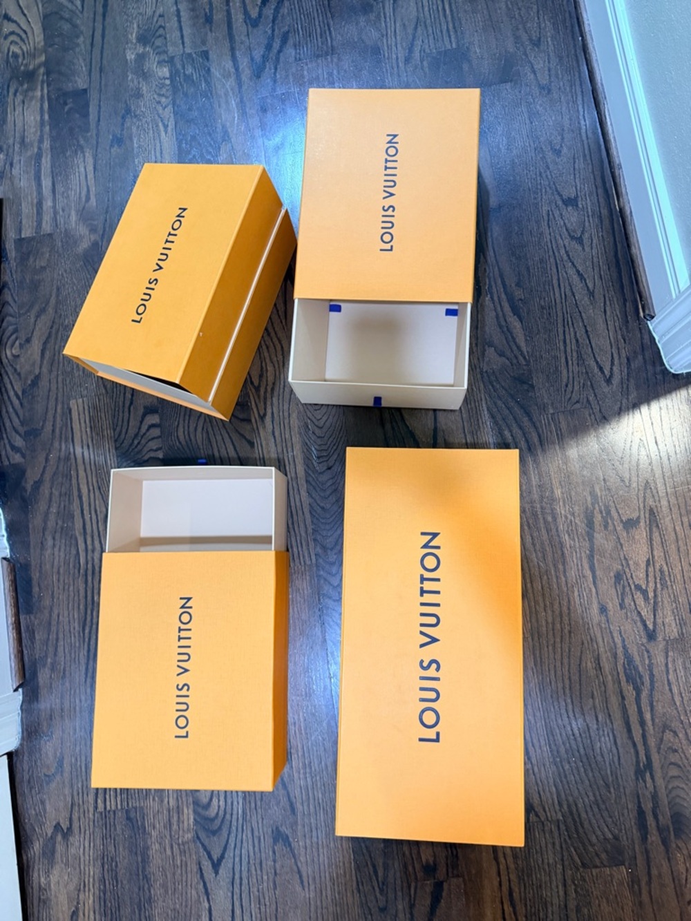 Louis Vuitton Orange and Blue Logo Gift Box Set